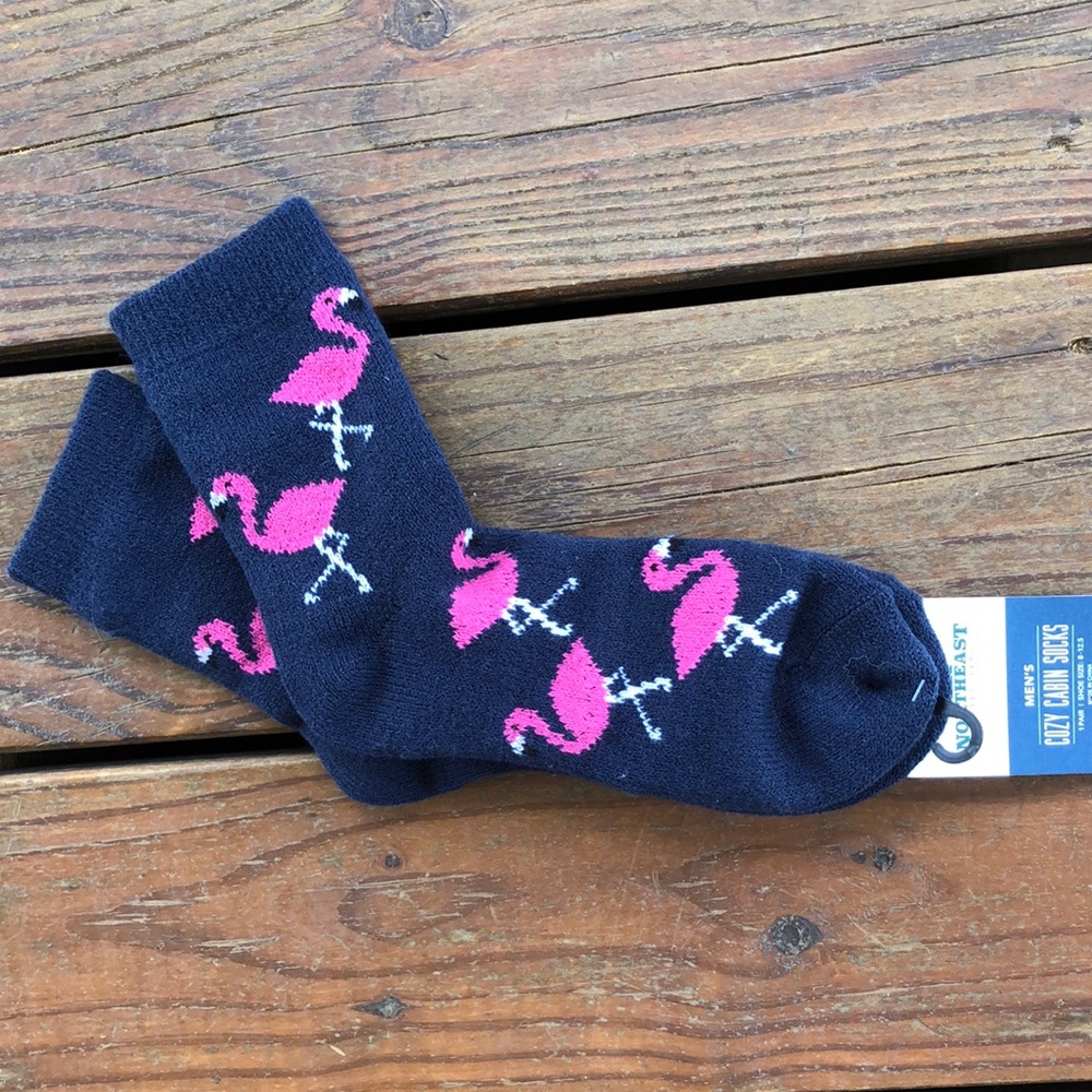 Men’s Cozy Flamingo Cabin Socks